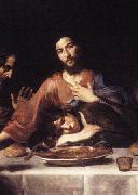 St. John and Jesus at the Last Supper, VALENTIN DE BOULOGNE
